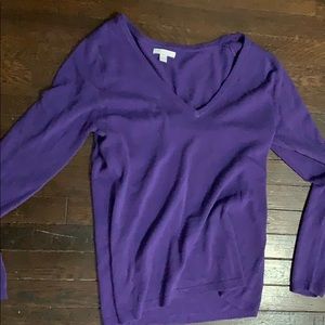 Purple V neck